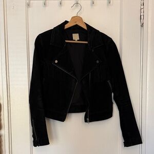 Suede fringe jacket